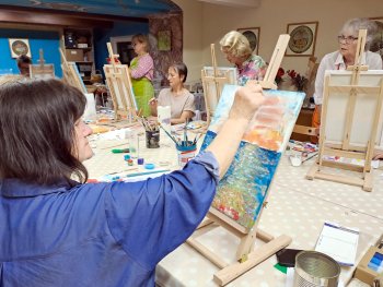 Spomienky na leto - maľba akrylom